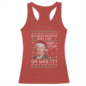 True Crime Christmas Keith Racerback Tank Top Funny It Was A Holiday Just Like Any Other Or Was It Bloody Hand TS11 Red Print Your Wear