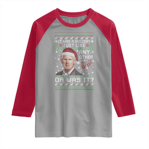 True Crime Christmas Keith Raglan Shirt Funny It Was A Holiday Just Like Any Other Or Was It Bloody Hand TS11 Sport Gray Red Print Your Wear