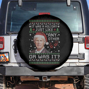 True Crime Christmas Keith Spare Tire Cover Funny It Was A Holiday Just Like Any Other Or Was It Bloody Hand TS11 No hole Black Print Your Wear