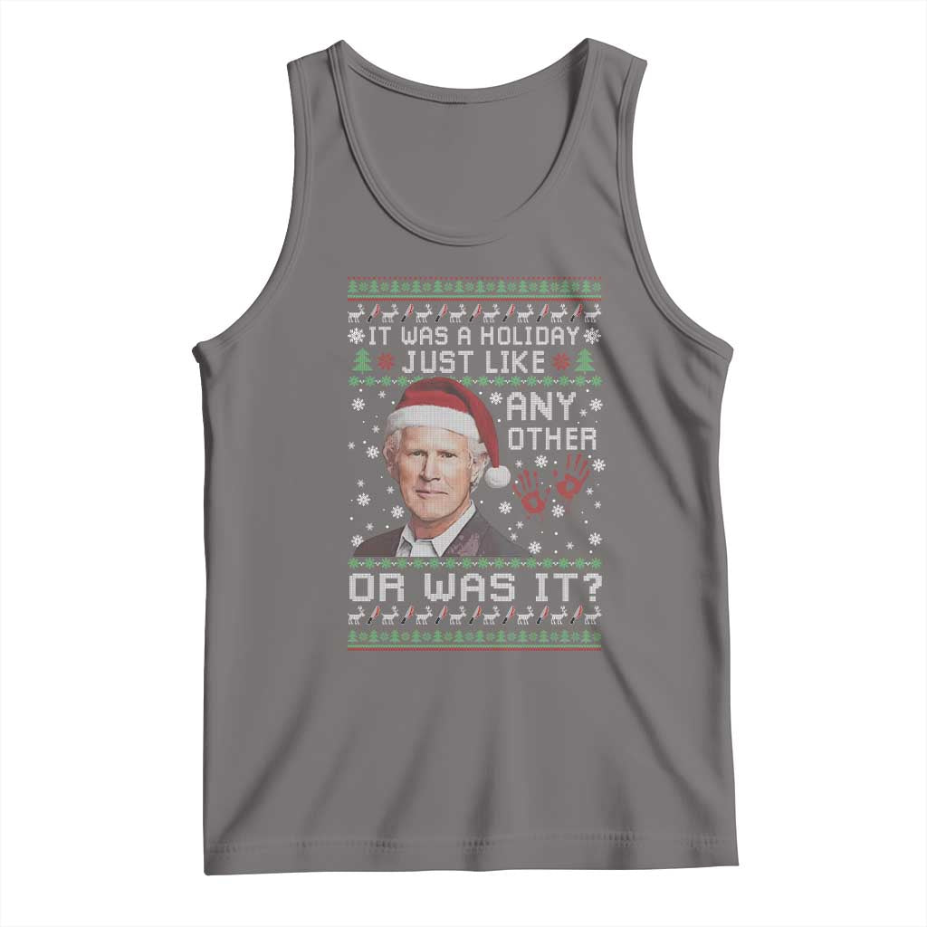 True Crime Christmas Keith Tank Top Funny It Was A Holiday Just Like Any Other Or Was It Bloody Hand TS11 Deep Heather Print Your Wear
