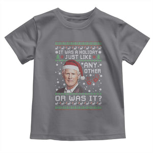 True Crime Christmas Keith Toddler T Shirt Funny It Was A Holiday Just Like Any Other Or Was It Bloody Hand TS11 Charcoal Print Your Wear