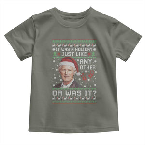 True Crime Christmas Keith Toddler T Shirt Funny It Was A Holiday Just Like Any Other Or Was It Bloody Hand TS11 Military Green Print Your Wear