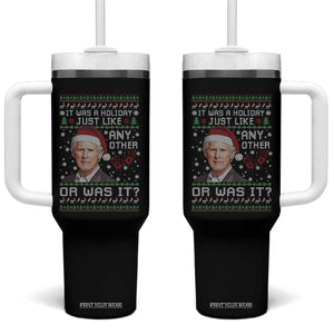True Crime Christmas Keith Tumbler With Handle Funny It Was A Holiday Just Like Any Other Or Was It Bloody Hand TS11 One Size: 40 oz Black Print Your Wear
