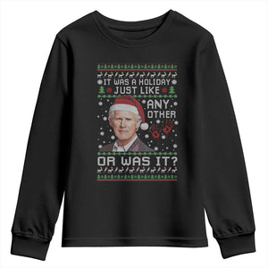 True Crime Christmas Keith Youth Sweatshirt Funny It Was A Holiday Just Like Any Other Or Was It Bloody Hand TS11 Black Print Your Wear