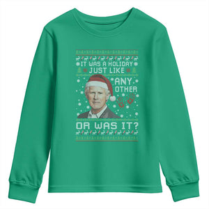 True Crime Christmas Keith Youth Sweatshirt Funny It Was A Holiday Just Like Any Other Or Was It Bloody Hand TS11 Irish Green Print Your Wear