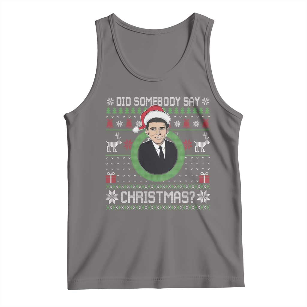 Did Somebody Say Christmas Tank Top Funny 90s Movie Lloyd Xmas TS11 Deep Heather Print Your Wear