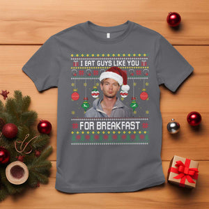 Funny Christmas Jeffrey Dahmer T Shirt I Eat Guys Like You For Breakfast Serial Killer TS11 Charcoal Print Your Wear