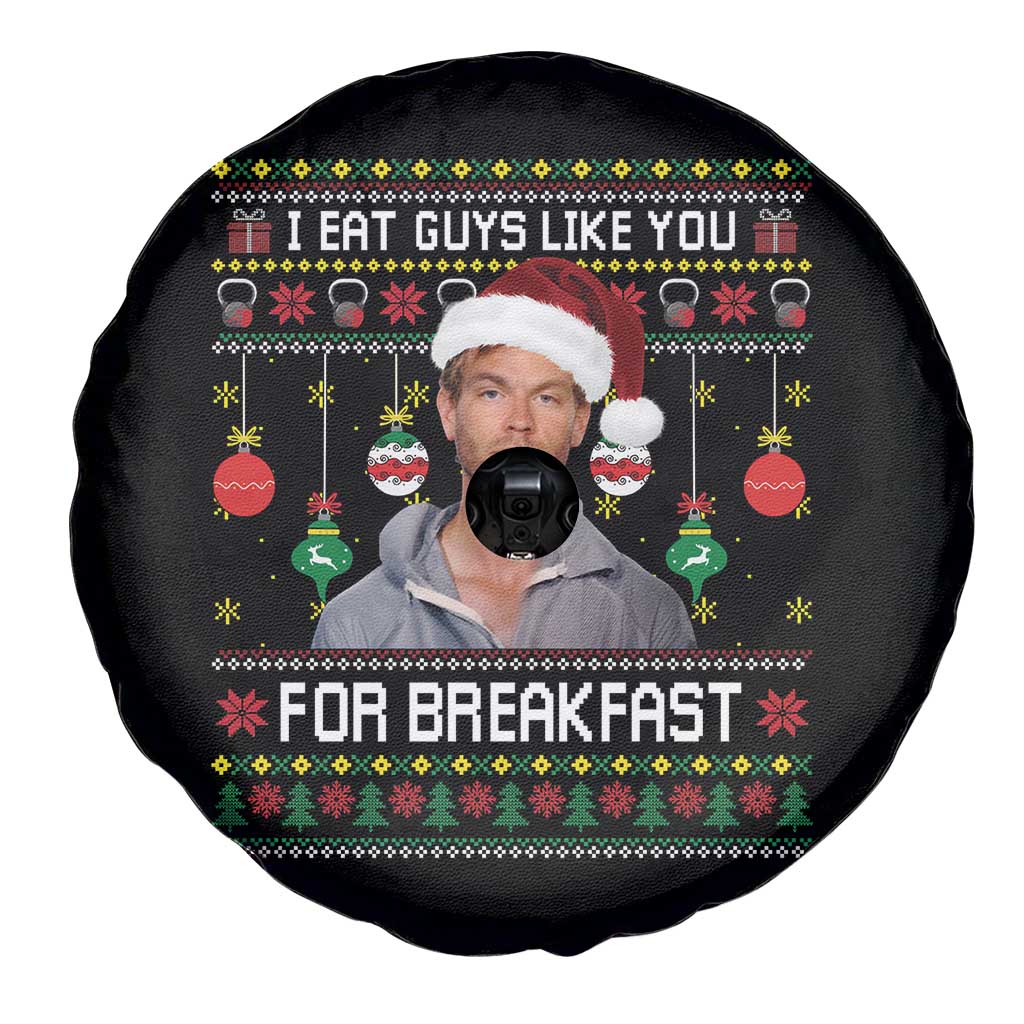 Funny Christmas Jeffrey Dahmer Spare Tire Cover I Eat Guys Like You For Breakfast Serial Killer TS11 Print Your Wear
