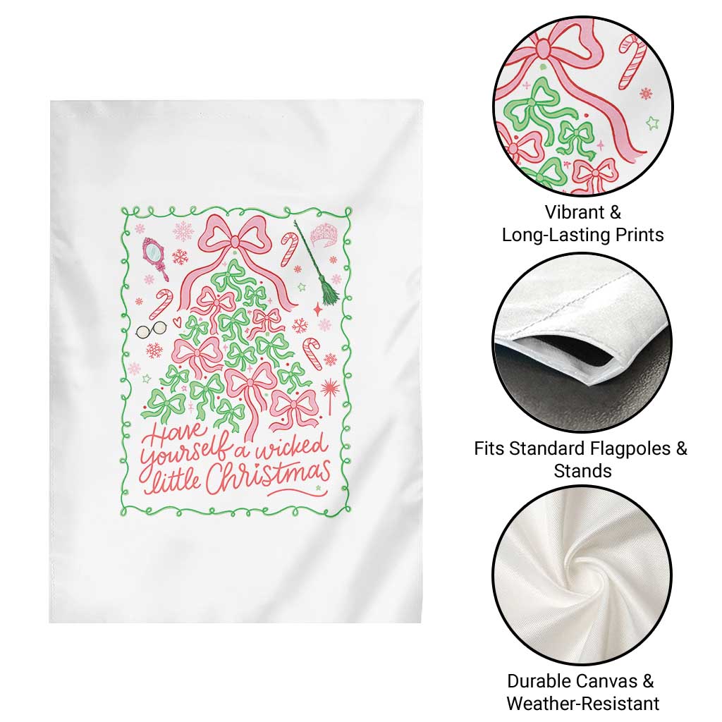 Have Yourself A Wicked Little Christmas Garden Flag Funny Xmas Wizard Princess TS11 Print Your Wear