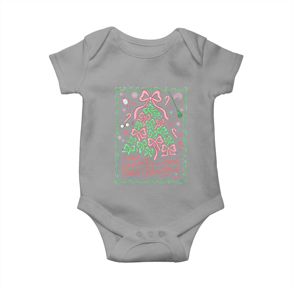 Have Yourself A Wicked Little Christmas Baby Onesie Funny Xmas Wizard Princess TS11 Sport Gray Print Your Wear
