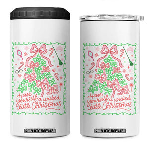 Have Yourself A Wicked Little Christmas 4 in 1 Can Cooler Tumbler Funny Xmas Wizard Princess TS11 One Size: 16 oz White Print Your Wear