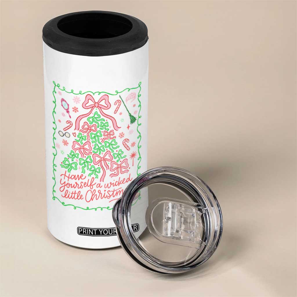 Have Yourself A Wicked Little Christmas 4 in 1 Can Cooler Tumbler Funny Xmas Wizard Princess TS11 Print Your Wear