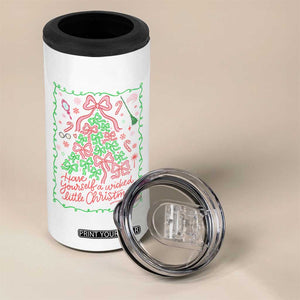 Have Yourself A Wicked Little Christmas 4 in 1 Can Cooler Tumbler Funny Xmas Wizard Princess TS11 Print Your Wear