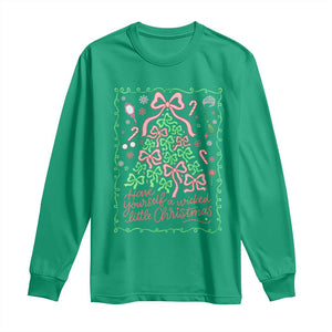 Have Yourself A Wicked Little Christmas Long Sleeve Shirt Funny Xmas Wizard Princess TS11 Irish Green Print Your Wear