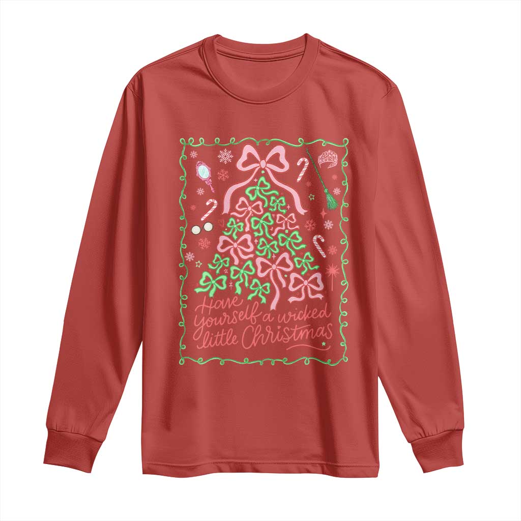 Have Yourself A Wicked Little Christmas Long Sleeve Shirt Funny Xmas Wizard Princess TS11 Red Print Your Wear