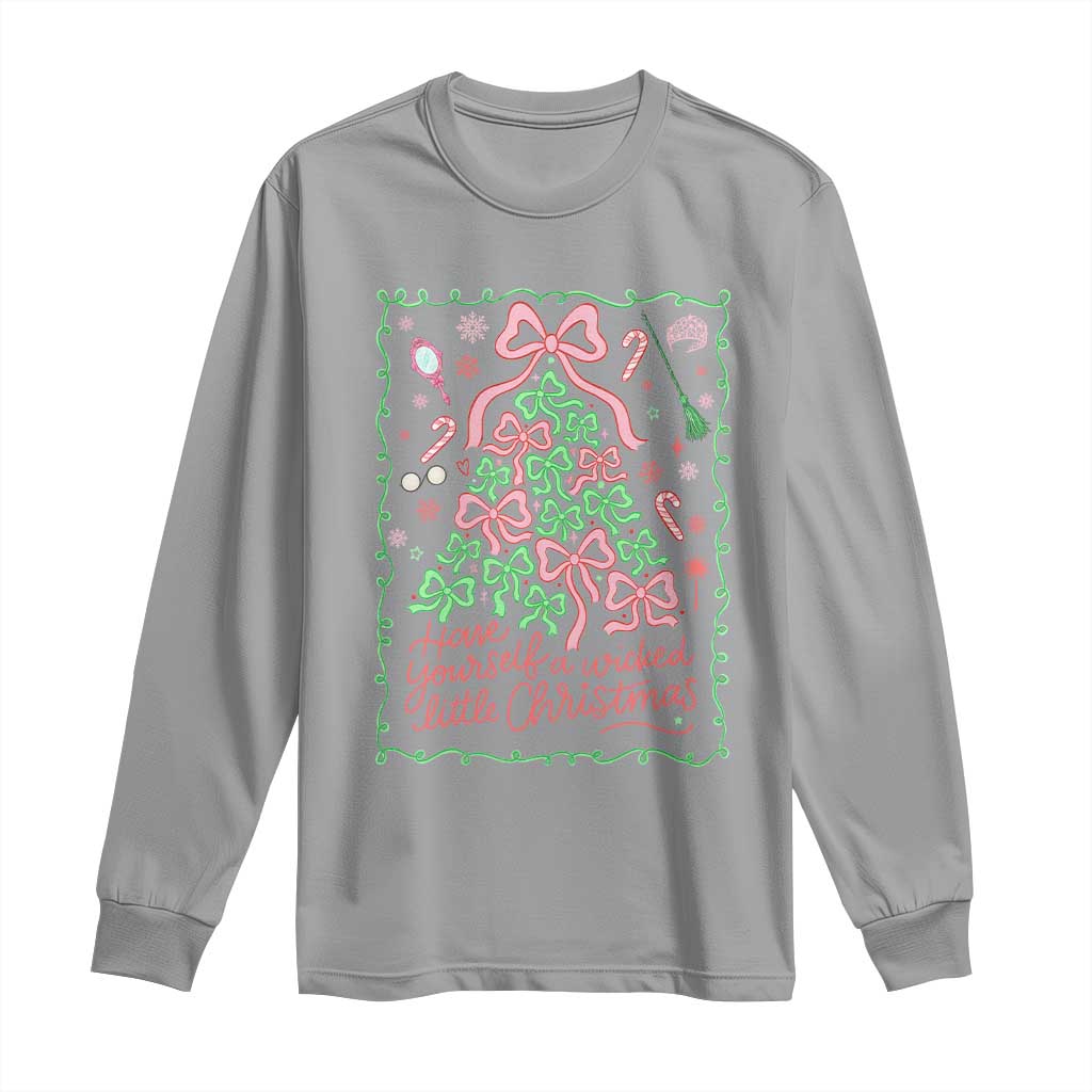 Have Yourself A Wicked Little Christmas Long Sleeve Shirt Funny Xmas Wizard Princess TS11 Sport Gray Print Your Wear