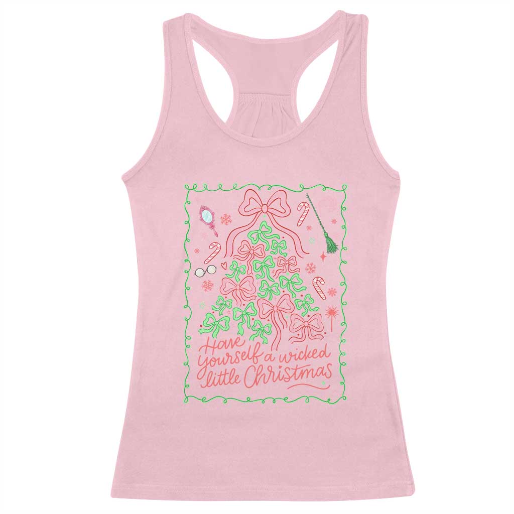 Have Yourself A Wicked Little Christmas Racerback Tank Top Funny Xmas Wizard Princess TS11 Light Pink Print Your Wear