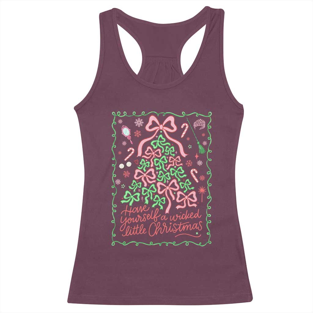 Have Yourself A Wicked Little Christmas Racerback Tank Top Funny Xmas Wizard Princess TS11 Maroon Print Your Wear