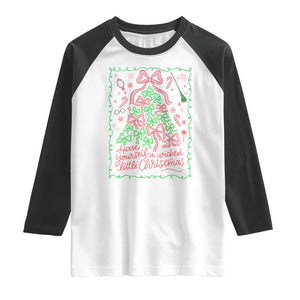 Have Yourself A Wicked Little Christmas Raglan Shirt Funny Xmas Wizard Princess TS11 White Black Print Your Wear