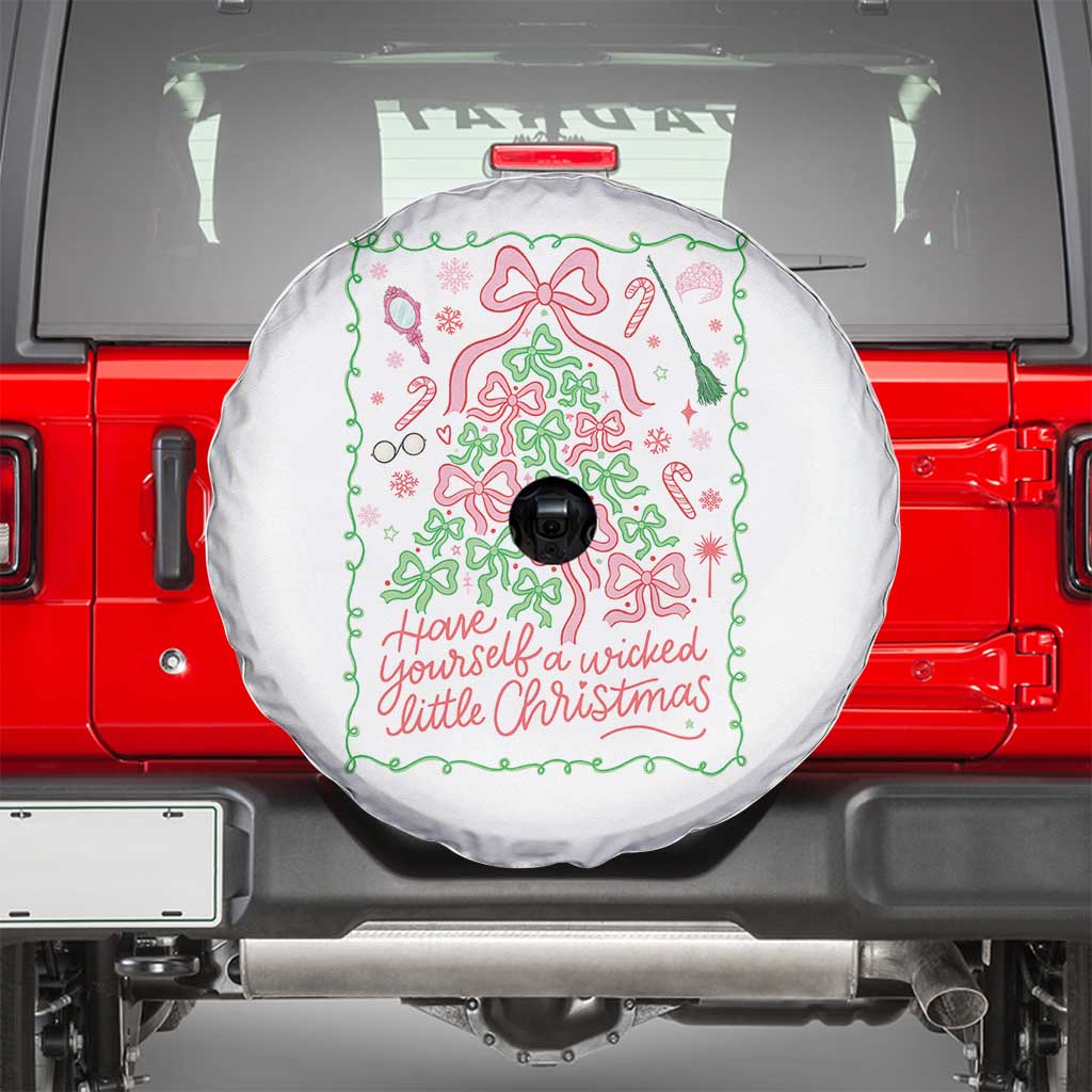 Have Yourself A Wicked Little Christmas Spare Tire Cover Funny Xmas Wizard Princess TS11 White Print Your Wear