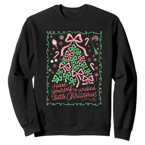 Have Yourself A Wicked Little Christmas Sweatshirt Funny Xmas Wizard Princess TS11 Black Print Your Wear