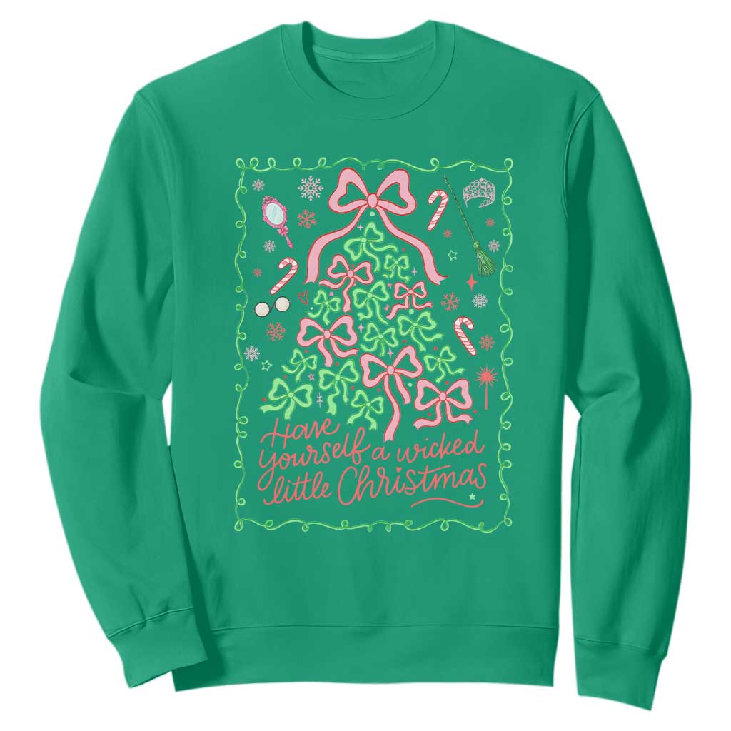 Have Yourself A Wicked Little Christmas Sweatshirt Funny Xmas Wizard Princess TS11 Irish Green Print Your Wear