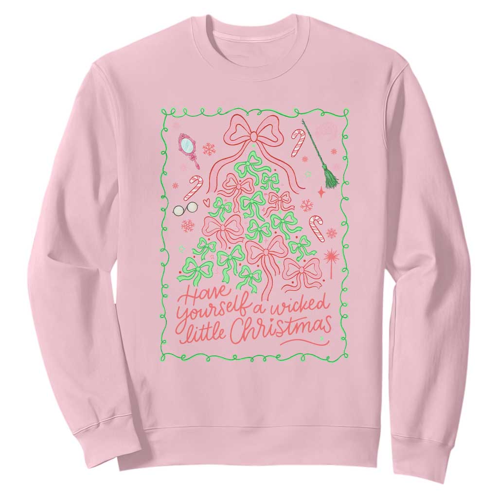 Have Yourself A Wicked Little Christmas Sweatshirt Funny Xmas Wizard Princess TS11 Light Pink Print Your Wear