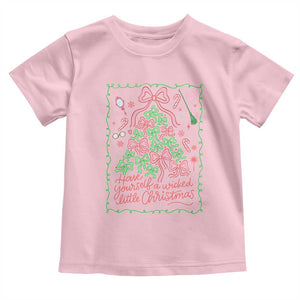 Have Yourself A Wicked Little Christmas Toddler T Shirt Funny Xmas Wizard Princess TS11 Light Pink Print Your Wear
