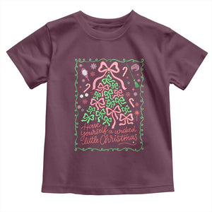 Have Yourself A Wicked Little Christmas Toddler T Shirt Funny Xmas Wizard Princess TS11 Maroon Print Your Wear