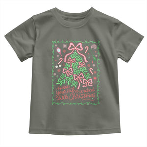 Have Yourself A Wicked Little Christmas Toddler T Shirt Funny Xmas Wizard Princess TS11 Military Green Print Your Wear