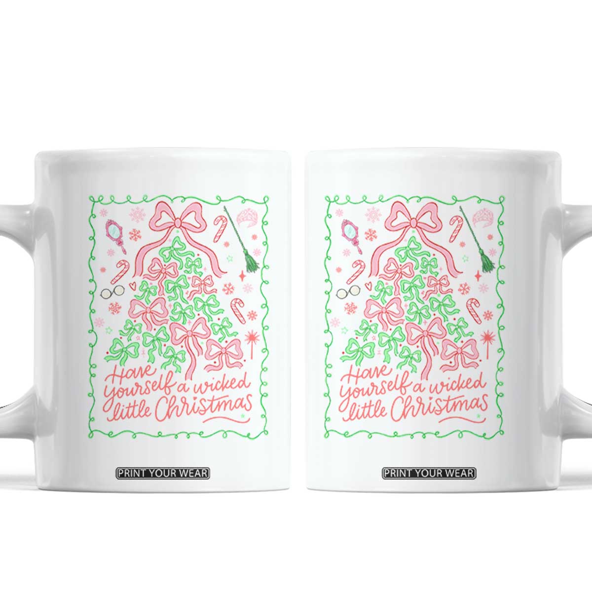 Have Yourself A Wicked Little Christmas Coffee Mug Funny Xmas Wizard Princess TS11 White Print Your Wear
