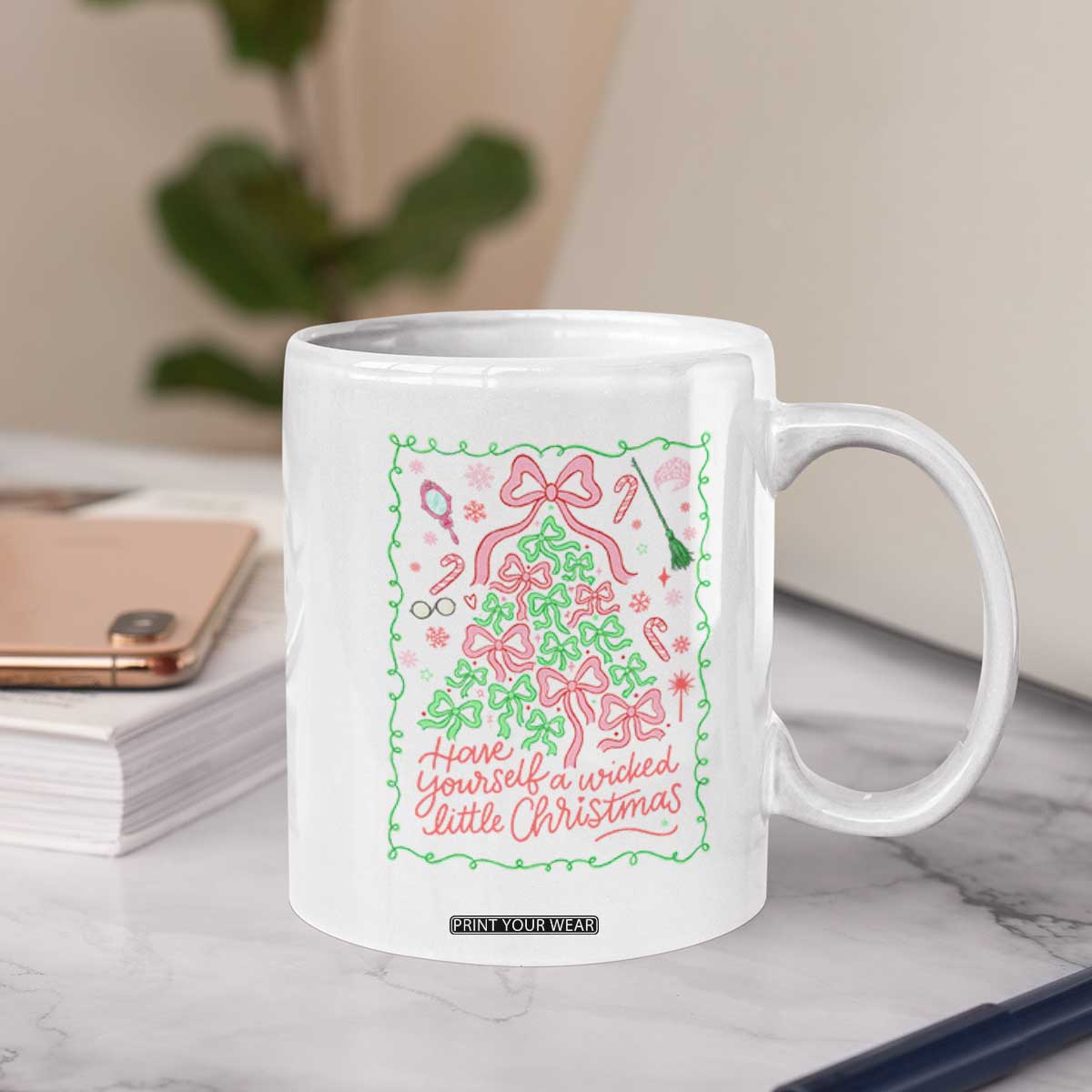 Have Yourself A Wicked Little Christmas Coffee Mug Funny Xmas Wizard Princess TS11 Print Your Wear
