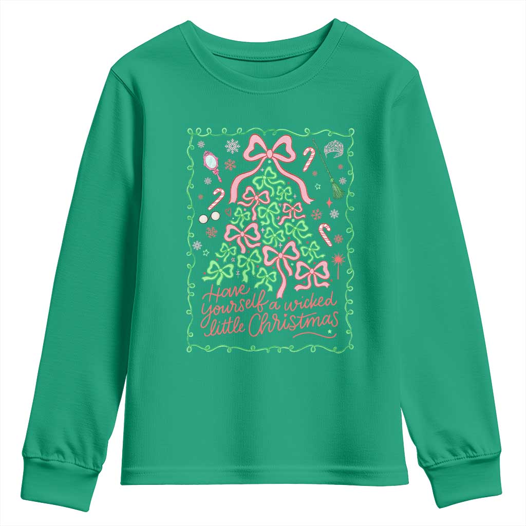 Have Yourself A Wicked Little Christmas Youth Sweatshirt Funny Xmas Wizard Princess TS11 Irish Green Print Your Wear