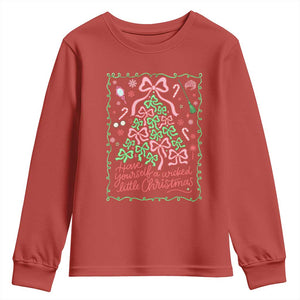 Have Yourself A Wicked Little Christmas Youth Sweatshirt Funny Xmas Wizard Princess TS11 Red Print Your Wear