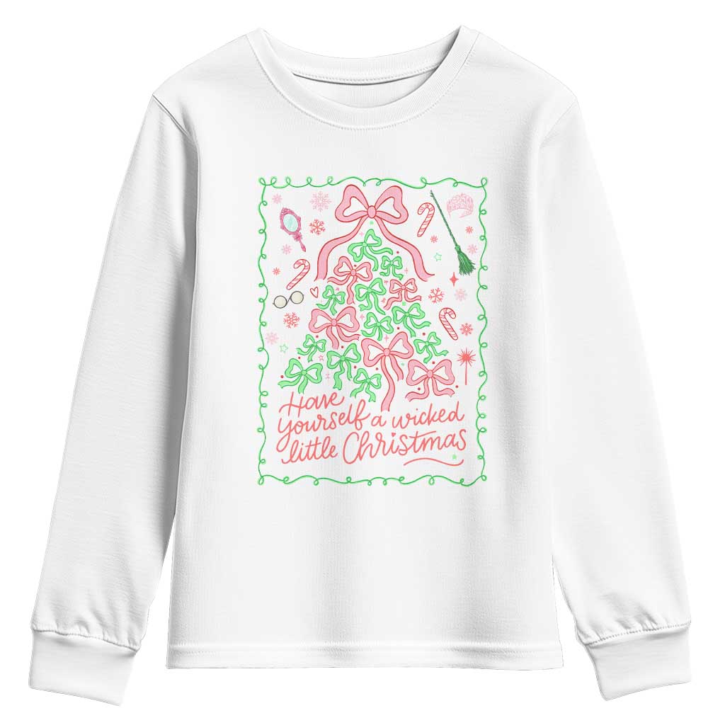 Have Yourself A Wicked Little Christmas Youth Sweatshirt Funny Xmas Wizard Princess TS11 White Print Your Wear