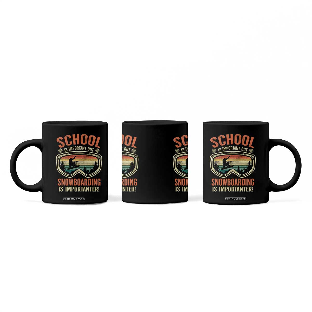Funny School Is Important But Snowboarding Is Importanter Coffee Mug TS11 Print Your Wear