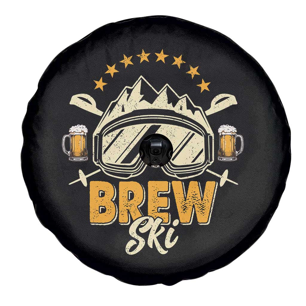 Brewski Skiing Beer Spare Tire Cover Funny Skiing Skier Ski Vacation TS11 Print Your Wear