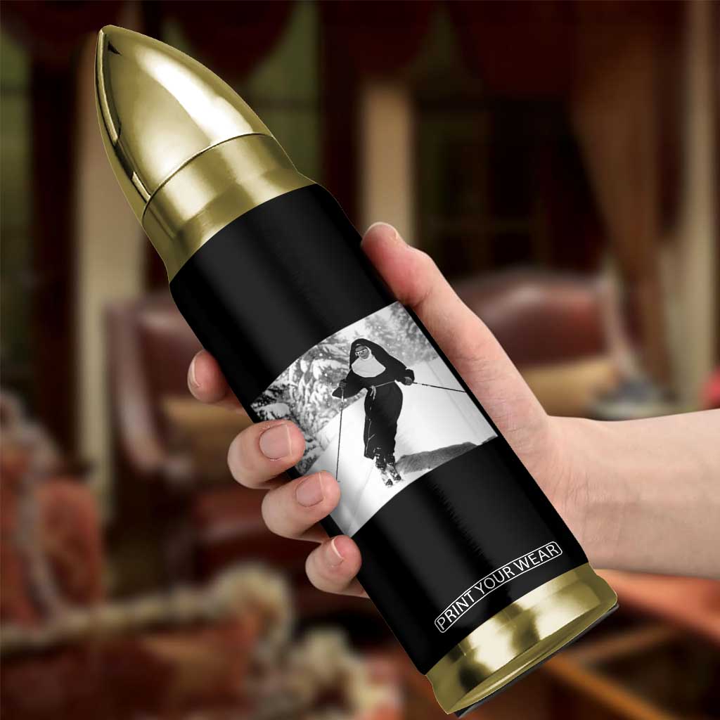 Funny Skiing Nun Graphics Photo Skier Winter Sport Bullet Tumbler TS11 Print Your Wear