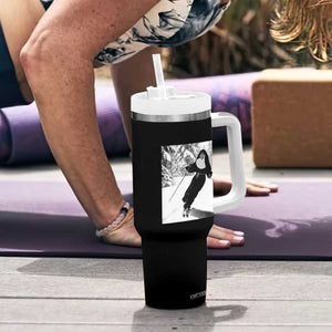 Funny Skiing Nun Graphics Photo Skier Winter Sport Tumbler With Handle TS11 Print Your Wear