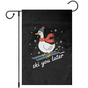 Funny Skiing Goose Garden Flag Ski You Later Winter Vacation Sport TS11 Black Print Your Wear