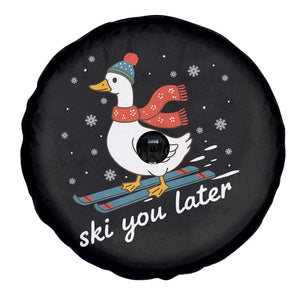 Funny Skiing Goose Spare Tire Cover Ski You Later Winter Vacation Sport TS11 Print Your Wear