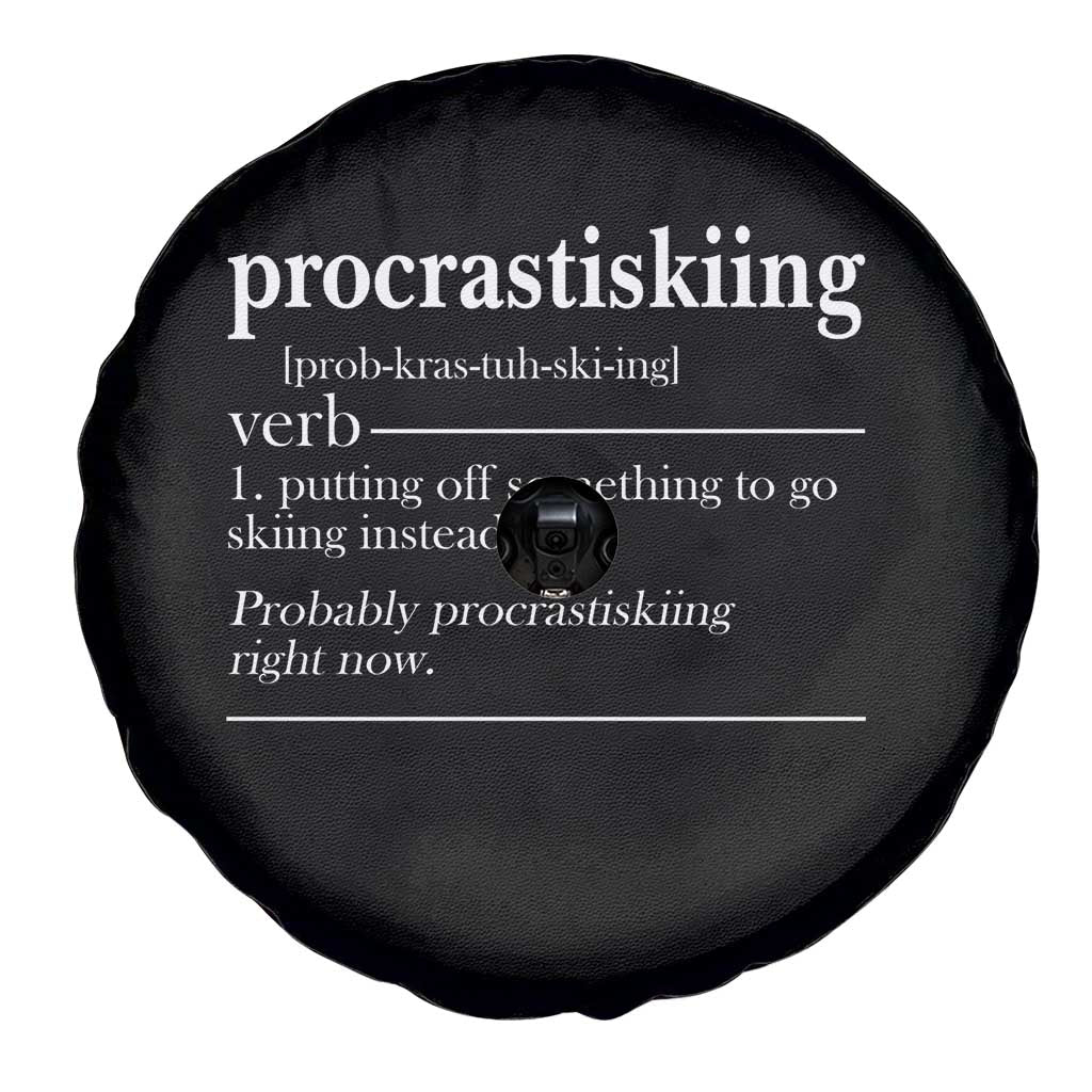 Funny Procrastiskiing Definition Skiing Snow Ski Sports Lover Spare Tire Cover TS11 Print Your Wear