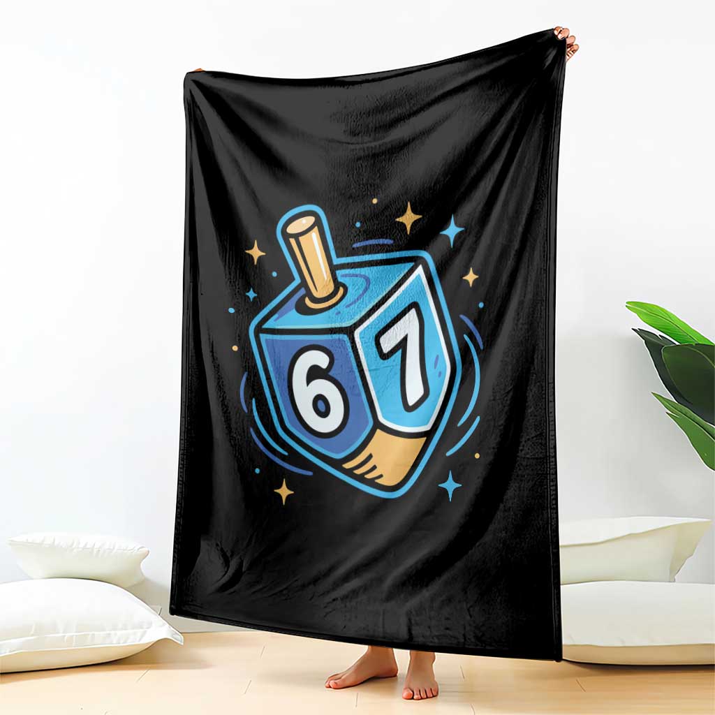 Funny 67 Hanukkah Dreidel Throw Blanket Chanukah Star Of David TS11 Print Your Wear