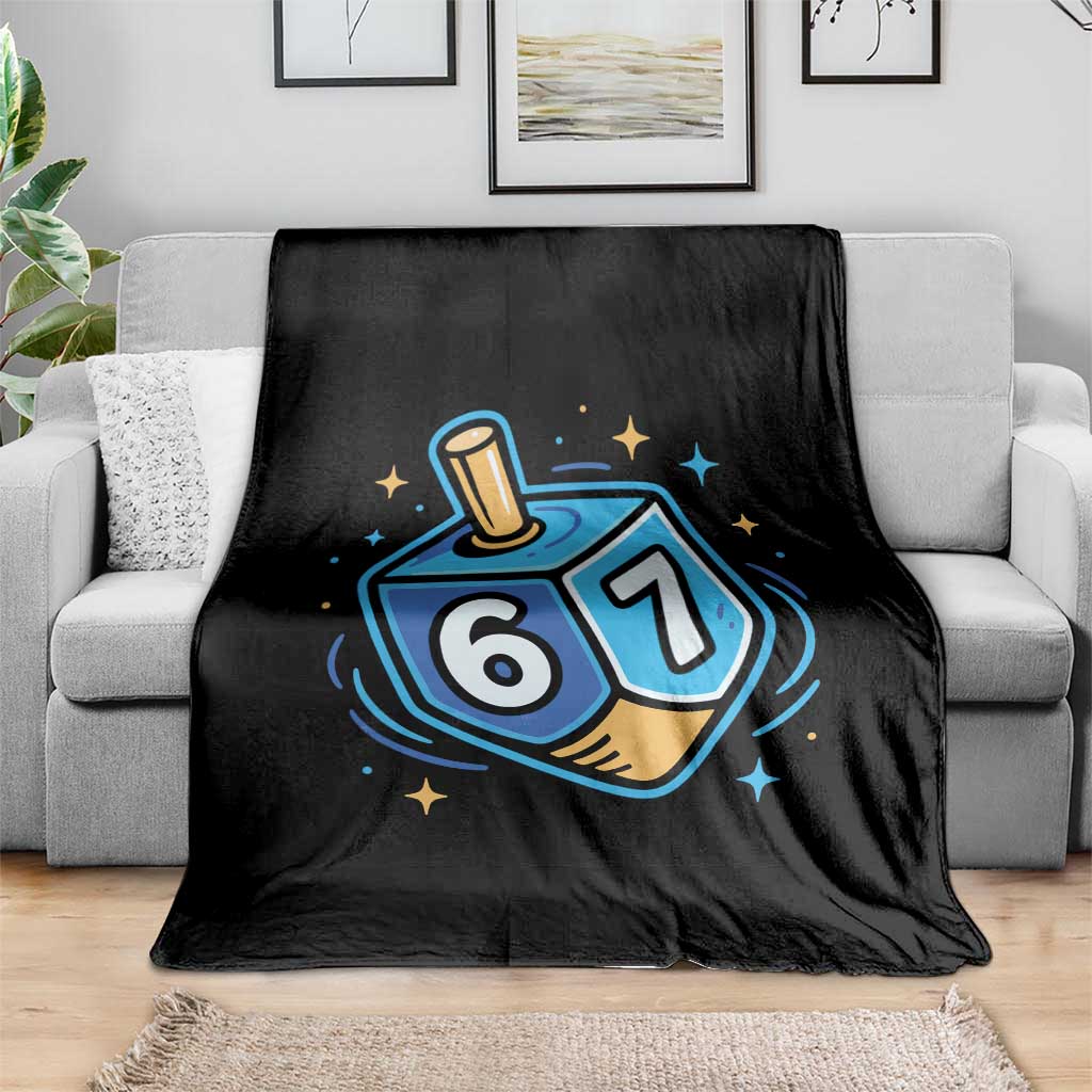Funny 67 Hanukkah Dreidel Throw Blanket Chanukah Star Of David TS11 Print Your Wear