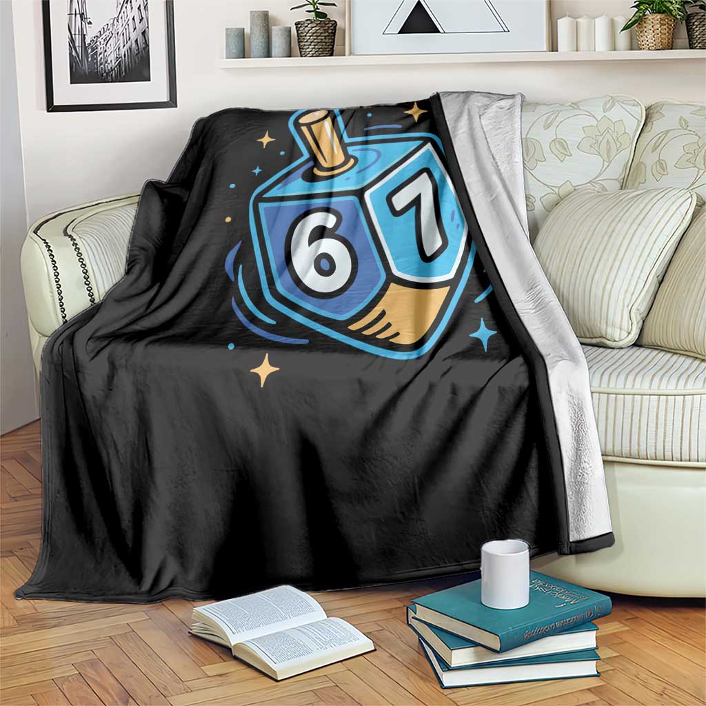 Funny 67 Hanukkah Dreidel Throw Blanket Chanukah Star Of David TS11 Print Your Wear