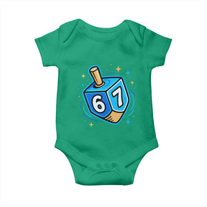 Funny 67 Hanukkah Dreidel Baby Onesie Chanukah Star Of David TS11 Irish Green Print Your Wear