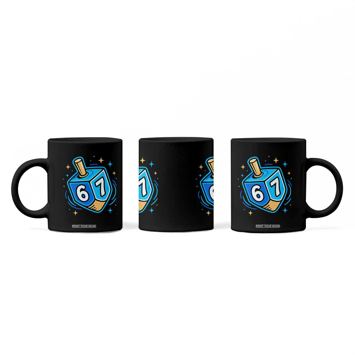 Funny 67 Hanukkah Dreidel Coffee Mug Chanukah Star Of David TS11 Print Your Wear