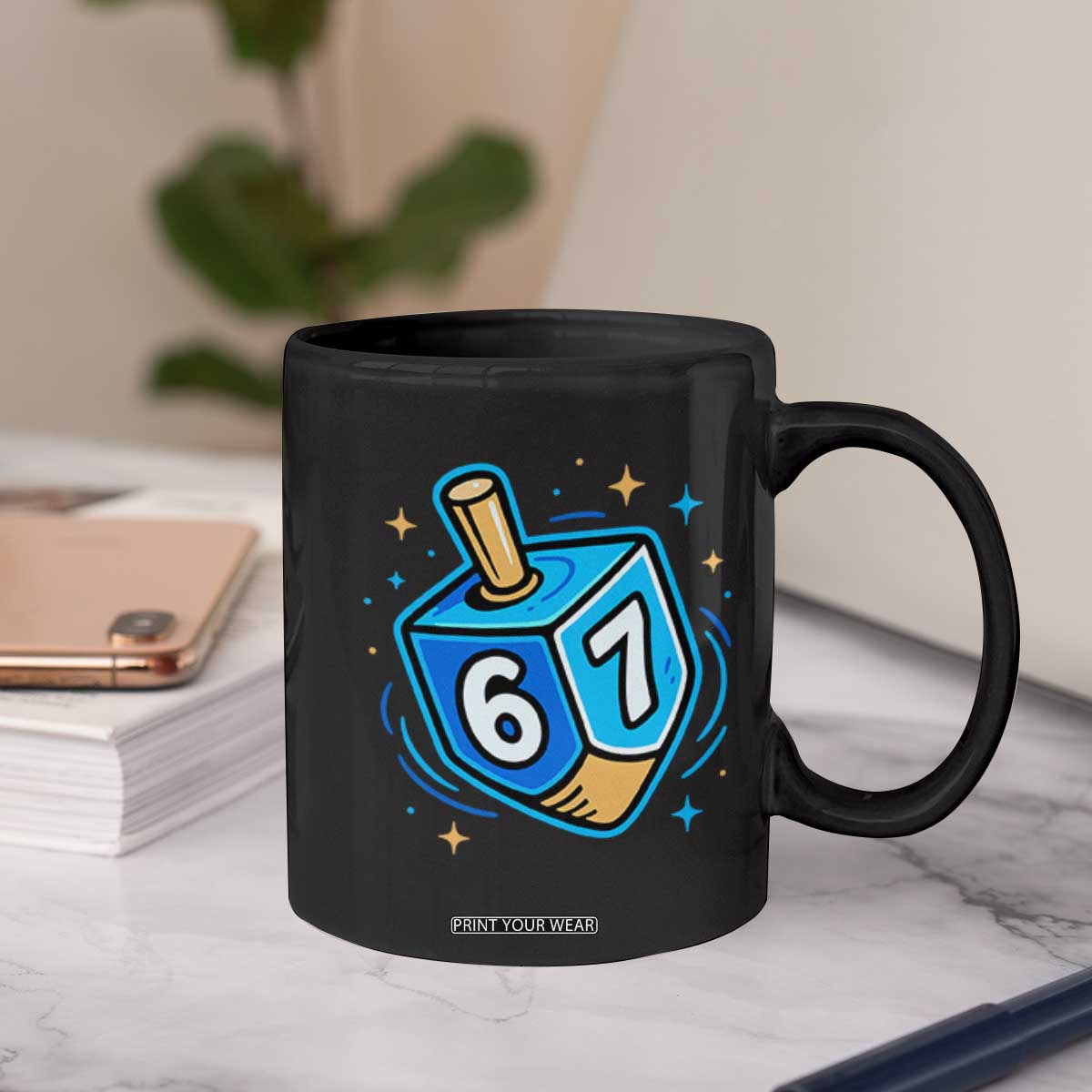 Funny 67 Hanukkah Dreidel Coffee Mug Chanukah Star Of David TS11 Print Your Wear