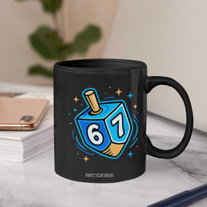 Funny 67 Hanukkah Dreidel Coffee Mug Chanukah Star Of David TS11 Print Your Wear