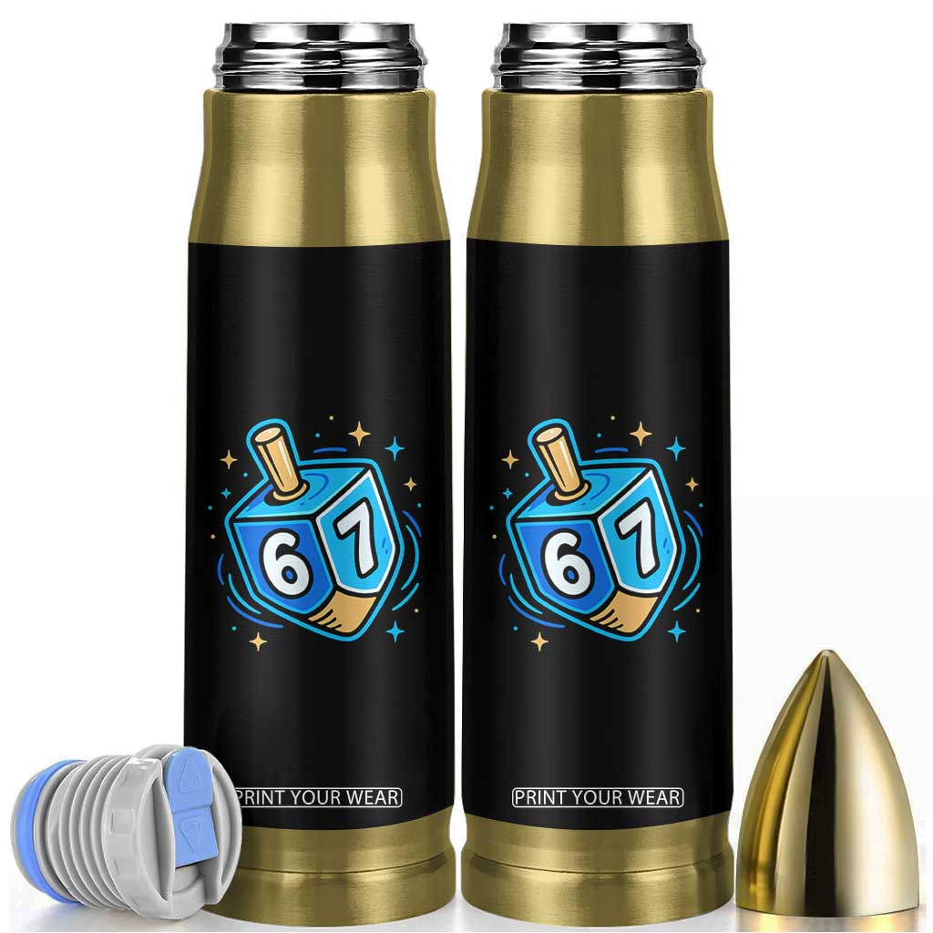Funny 67 Hanukkah Dreidel Bullet Tumbler Chanukah Star Of David TS11 Black Print Your Wear
